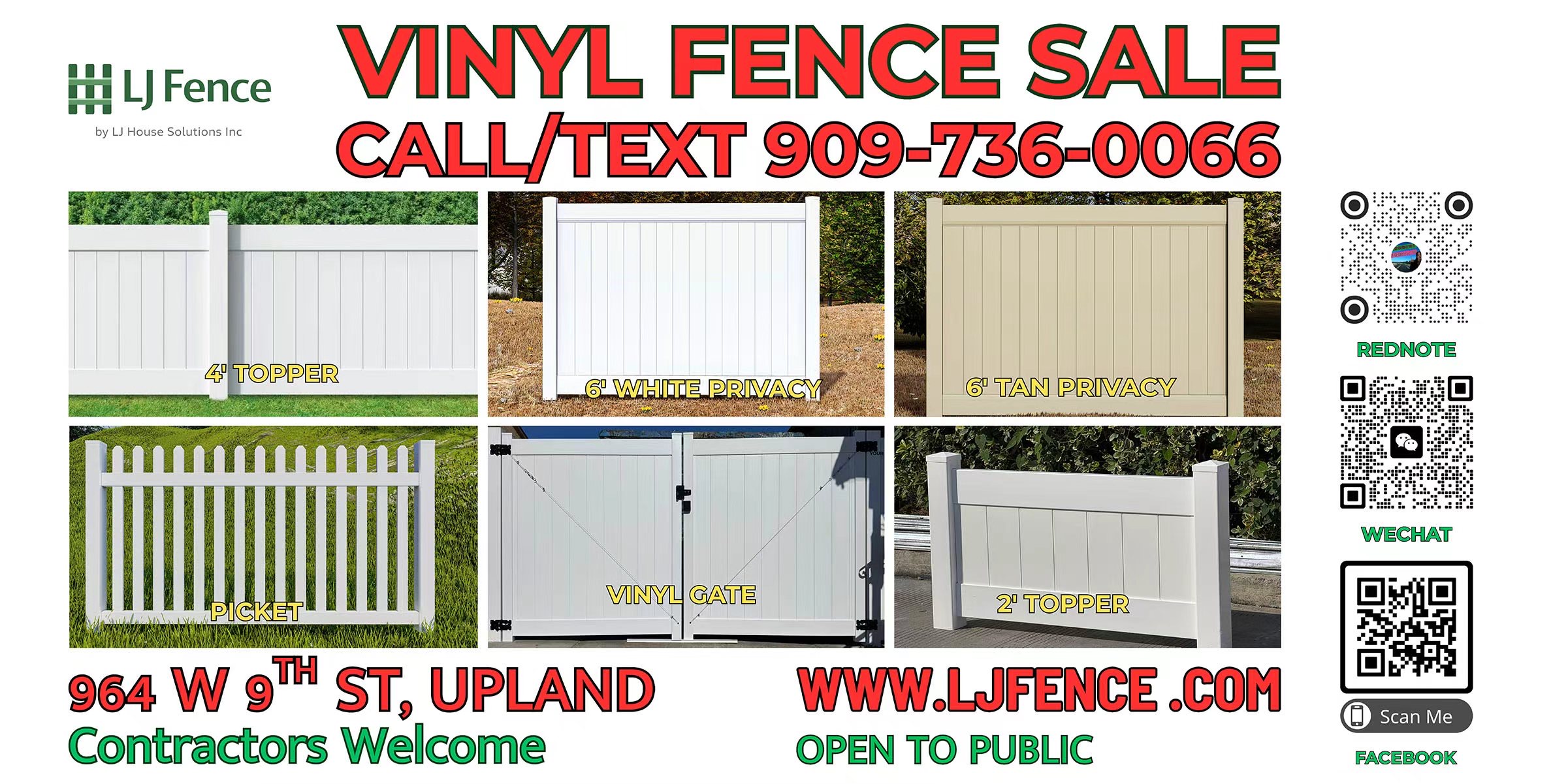 Vinyl fencing supplied by LJ Fence