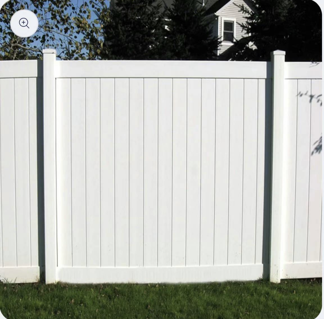 6'high White Privacy Fence