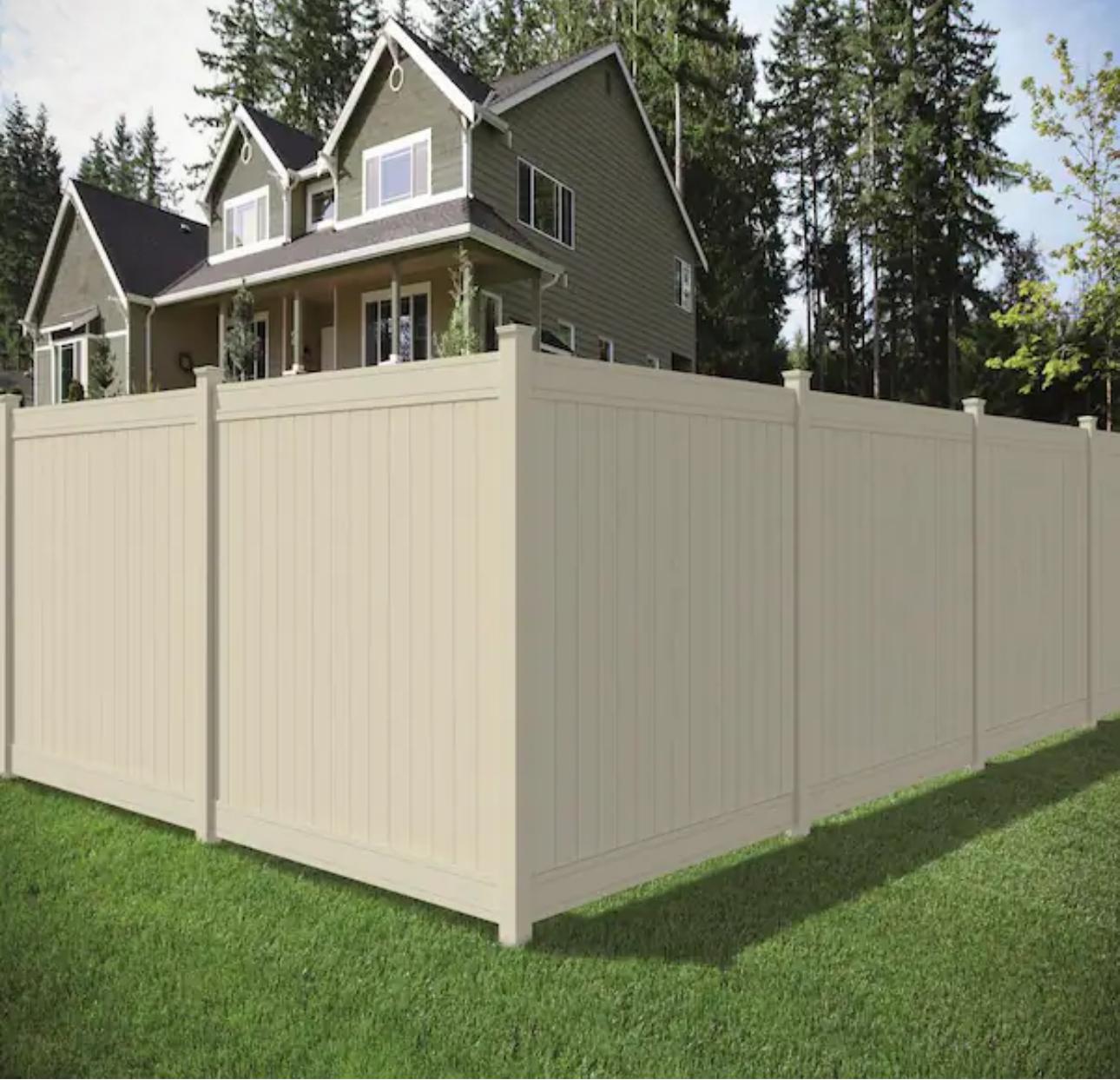 6'x8'   Tan Full Privacy Fence