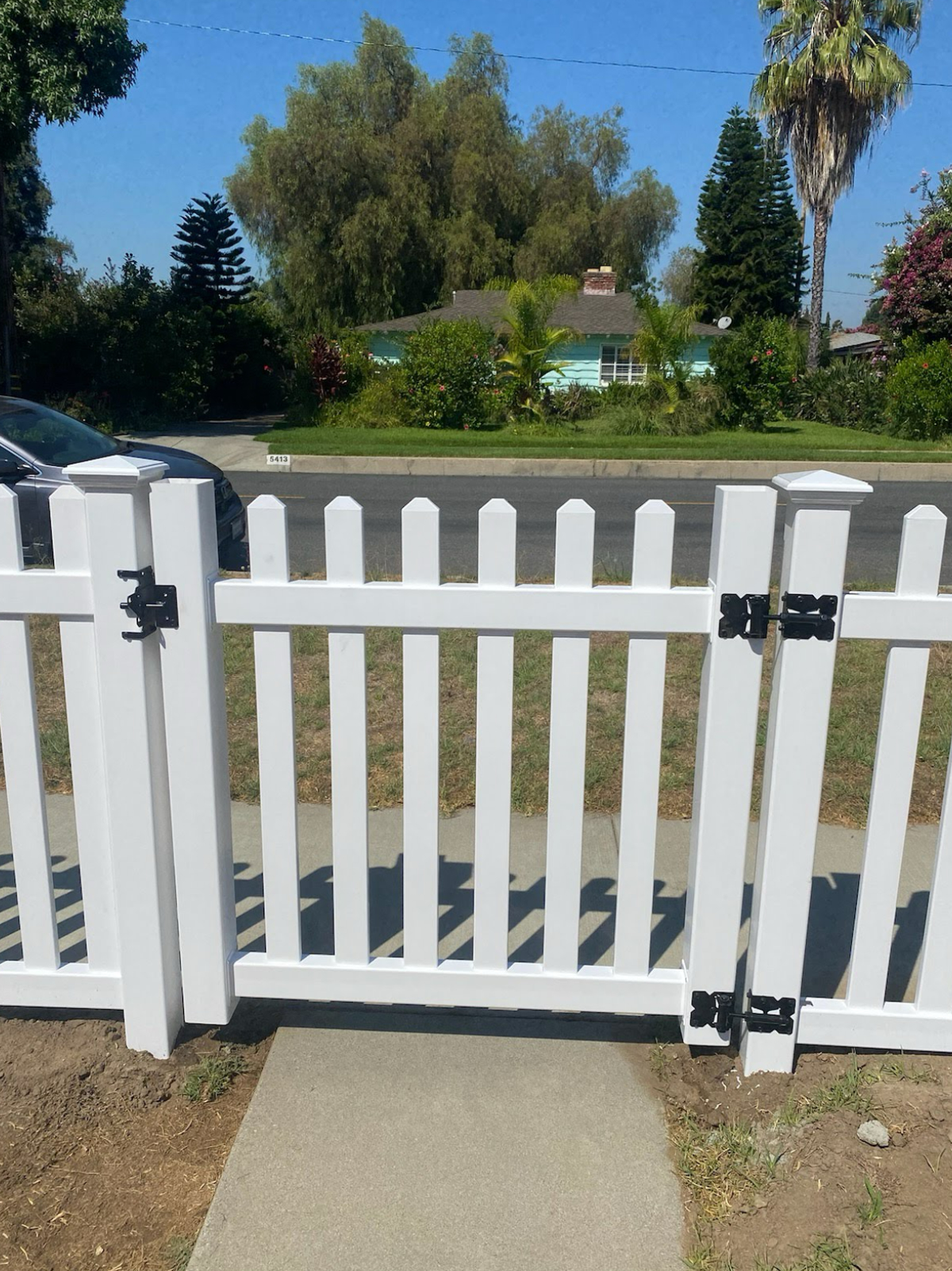 4'x4' White Open Picket Gate 