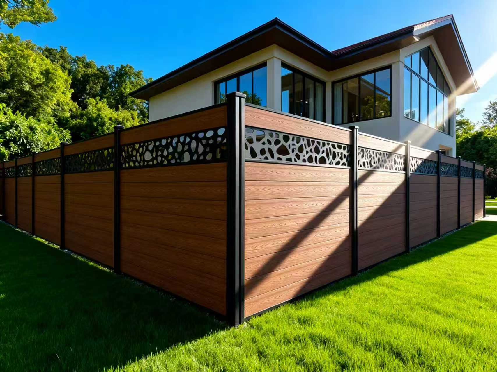 Brown WPC Privacy Fence