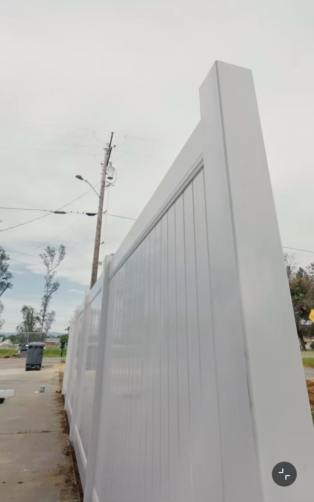 7'high White privacy Fence